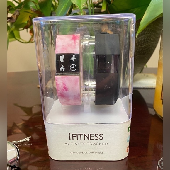 NWT ITOUCH IFITNESS ACTIVITY TRACKER - PINK AND BLACK. ANDROID OR IPHONE - Picture 1 of 4